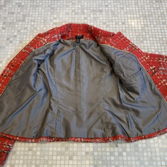 Retro 80s Pink Boucle Power Jacket - Picture 7 of 13